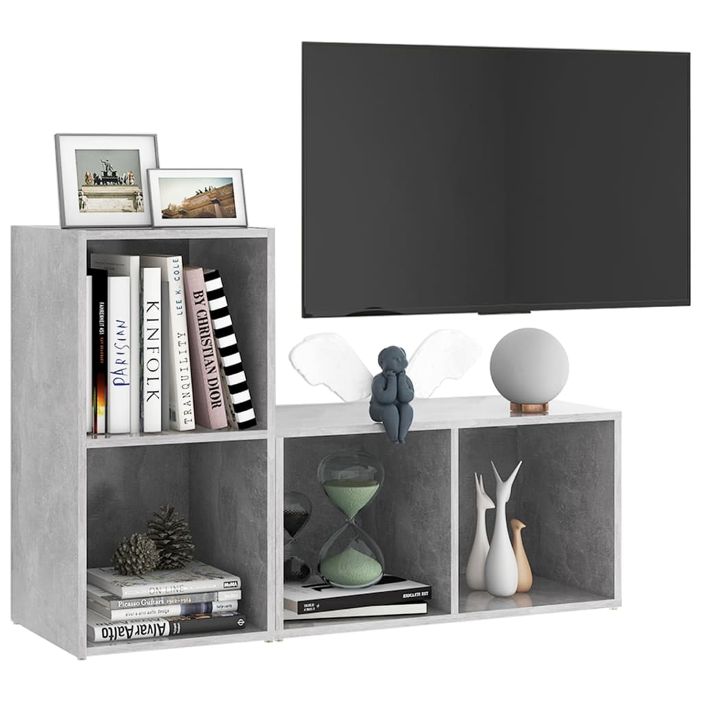 

vidaXL Tv-meubelen 2 st 72x35x36,5 cm spaanplaat betongrijs