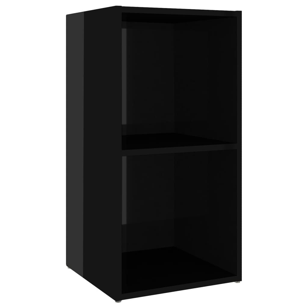 KALLAX –  Meuble TV bibliothèque 2 pcs 4 boxes Noir brillant | meublestv.fr 7