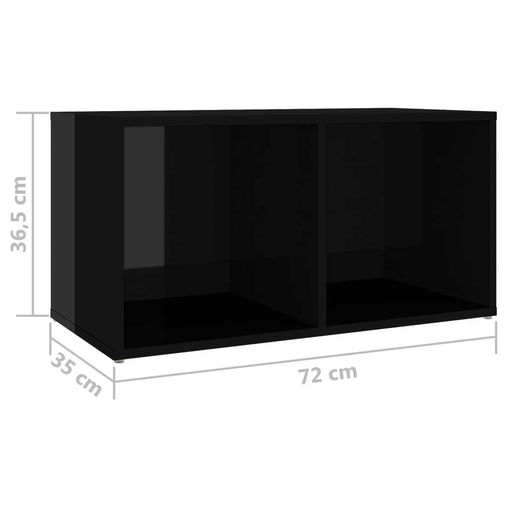 KALLAX –  Meuble TV bibliothèque 2 pcs 4 boxes Noir brillant | meublestv.fr 9