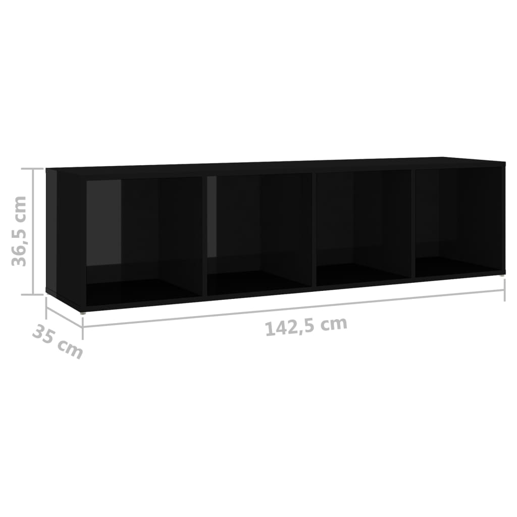 KALLAX – Meuble TV bibliothèque 3 pcs 12 boxes Noir brillant | meublestv.fr 9