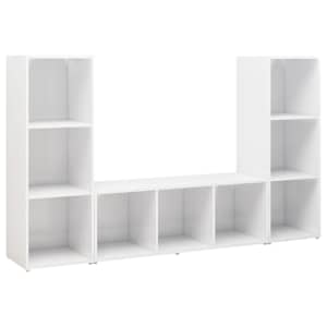 TV skříňky 3 ks bílé 107 x 35 x 37 cm dřevotříska - obrázek 2