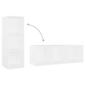 TV skříňky 3 ks bílé 107 x 35 x 37 cm dřevotříska - obrázek 7