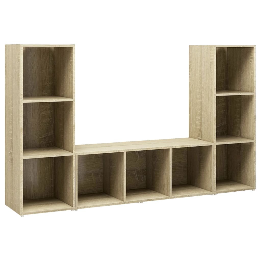 vidaXL TV skříňky 3 ks dub sonoma 107 x 35 x 37 cm dřevotříska
