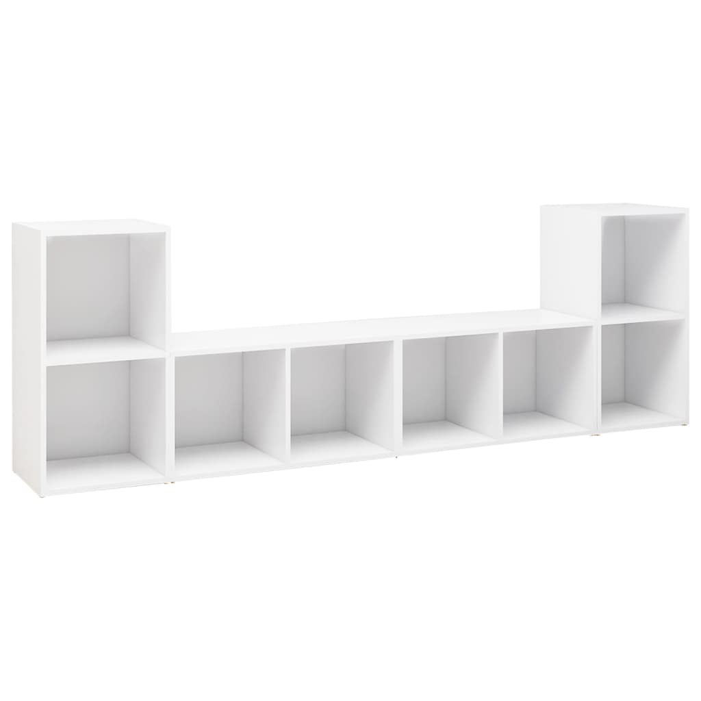 KALLAX –  Meuble TV bibliothèque 4 pcs 8 boxes Blanc | meublestv.fr 3