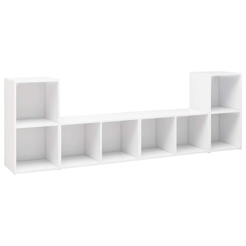 vidaXL TV skříňky 4 ks bílé 72 x 35 x 36,5 cm kompozitní dřevo