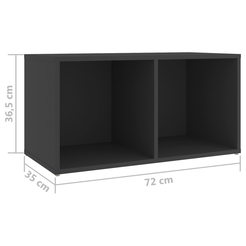 4 db szürke forgácslap TV-szekrény 72 x 35 x 36,5 cm