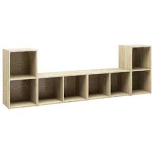 TV skříňky 4 ks dub sonoma 72 x 35 x 36,5 cm kompozitní dřevo - obrázek 2