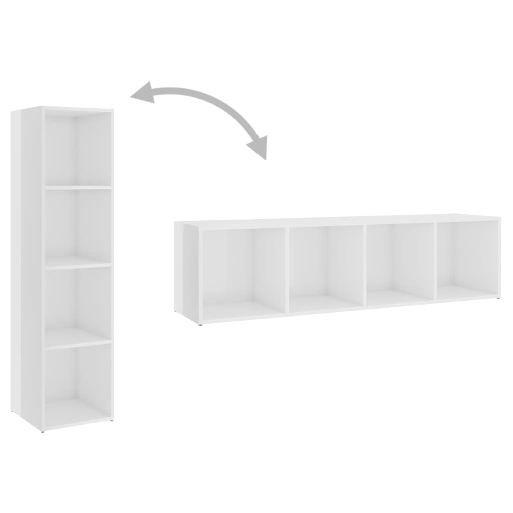 KALLAX –  Meuble TV bibliothèque 3 pcs 9 boxes Blanc brillant | meublestv.fr 6