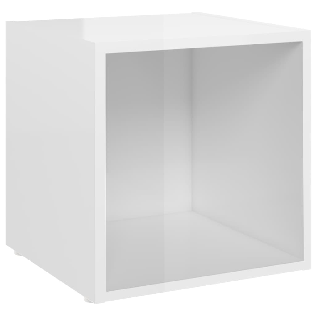 KALLAX –  Meuble TV bibliothèque 3 pcs 9 boxes Blanc brillant | meublestv.fr 7