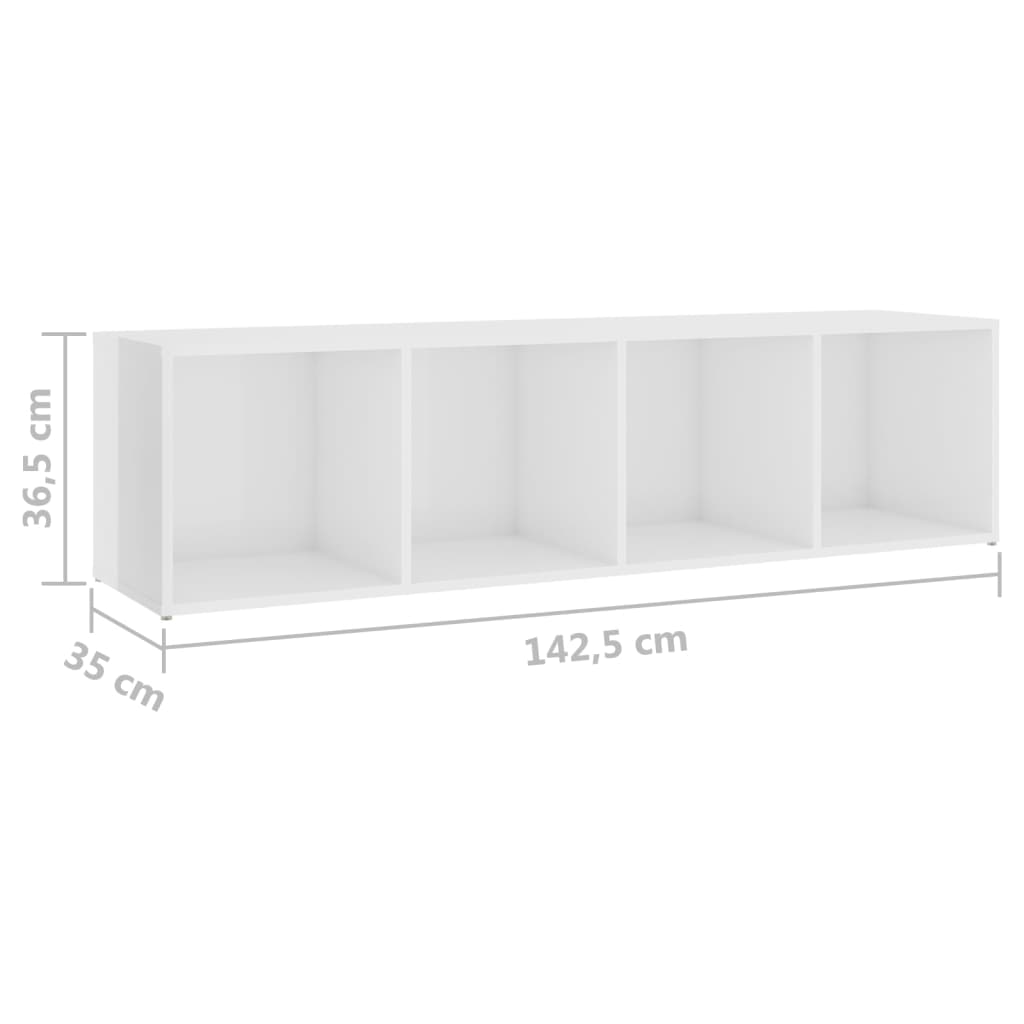 KALLAX –  Meuble TV bibliothèque 5 pcs 12 boxes Blanc brillant | meublestv.fr 11