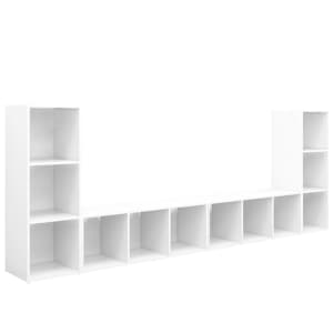 TV skříňky 4 ks bílé 107 x 35 x 37 cm dřevotříska - obrázek 2