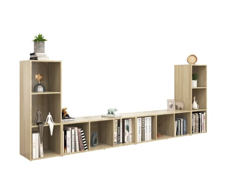 vidaXL TV ormarići 4 kom boja hrasta 107x35x37 cm konstruirano drvo