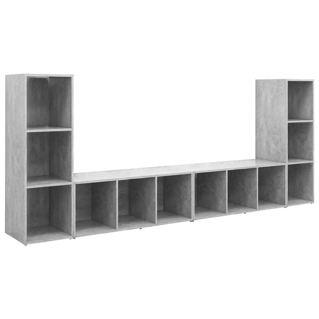 vidaXL TV skříňky 4 ks betonově šedé 107 x 35 x 37 cm dřevotříska