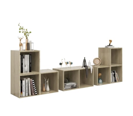 vidaXL Ensemble de meubles TV 6 pcs Ch&ecirc;ne sonoma Bois d'ing&eacute;nierie