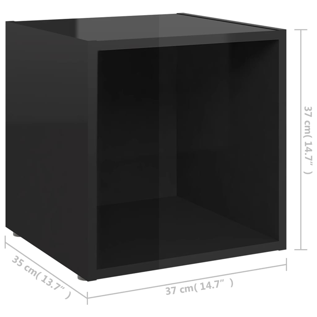 KALLAX –  Meuble TV bibliothèque 6 pcs 8 boxes Noir brillant | meublestv.fr 10