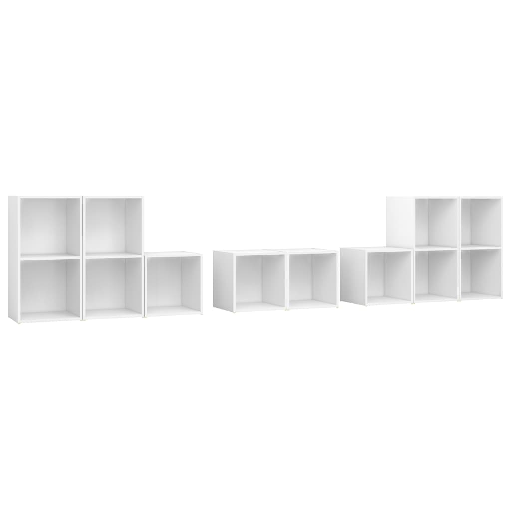 KALLAX –  Meuble TV bibliothèque 8 pcs 12 boxes Blanc | meublestv.fr 2