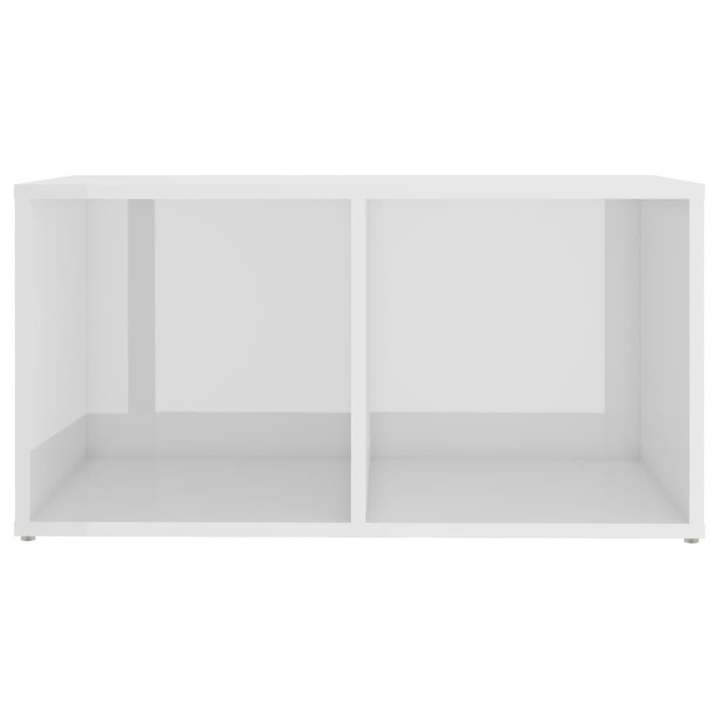 vidaXL 8 Piece TV Cabinet Set High Gloss White Chipboard