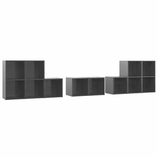 vidaXL 8-osaline telerikappide komplekt, hall, tehispuit