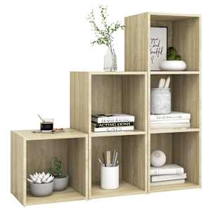 vidaXL Ensemble de meubles TV 3 pcs Ch&ecirc;ne sonoma Bois d'ing&eacute;nierie