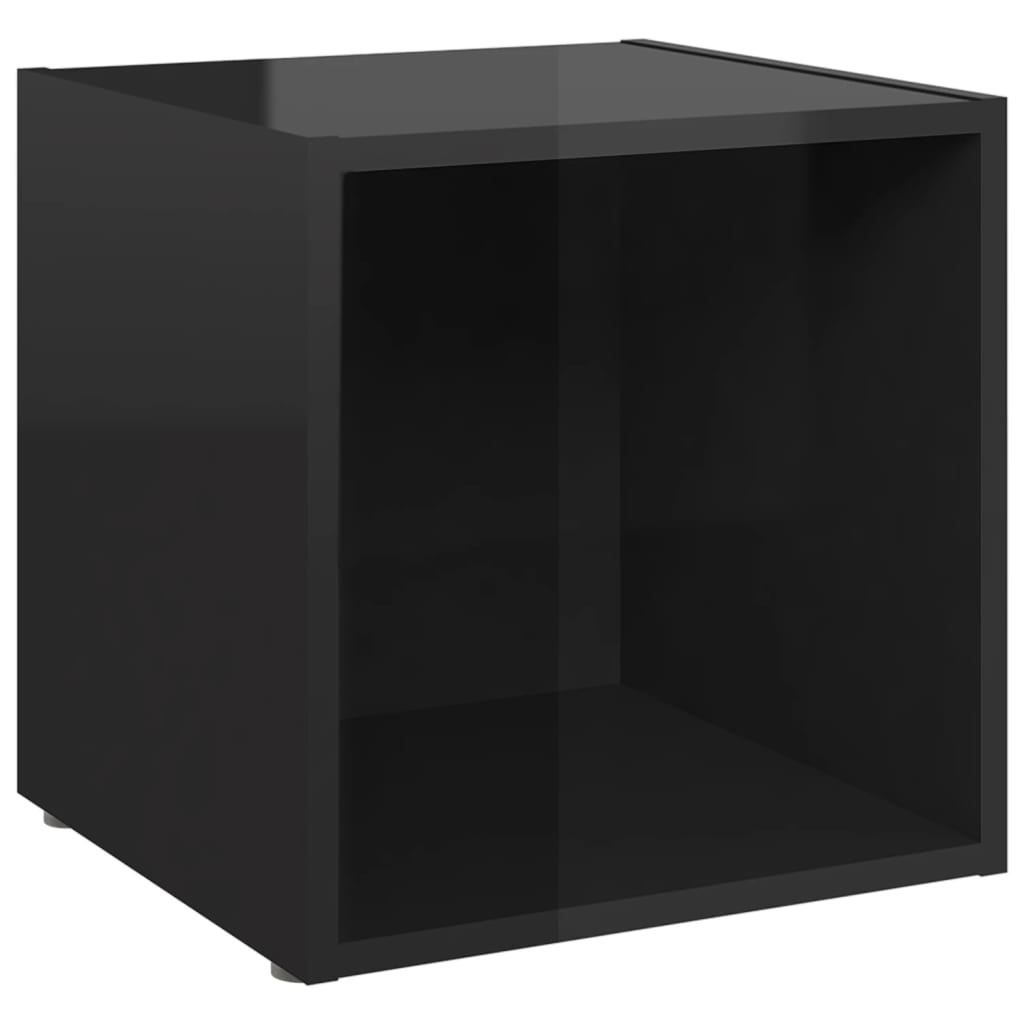 KALLAX –  Meuble TV bibliothèque 3 pcs 6 boxes Noir brillant | meublestv.fr 9