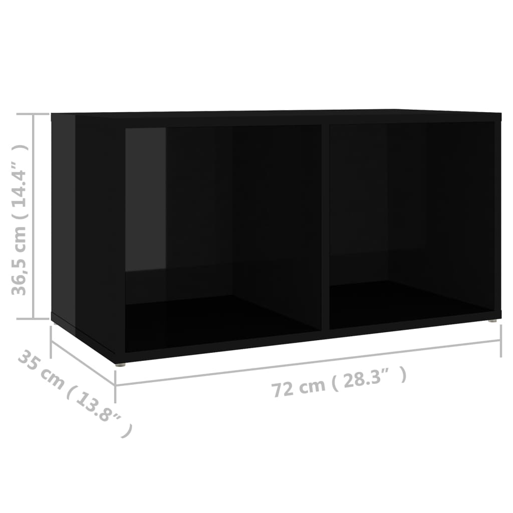 KALLAX –  Meuble TV bibliothèque 3 pcs 6 boxes Noir brillant | meublestv.fr 12
