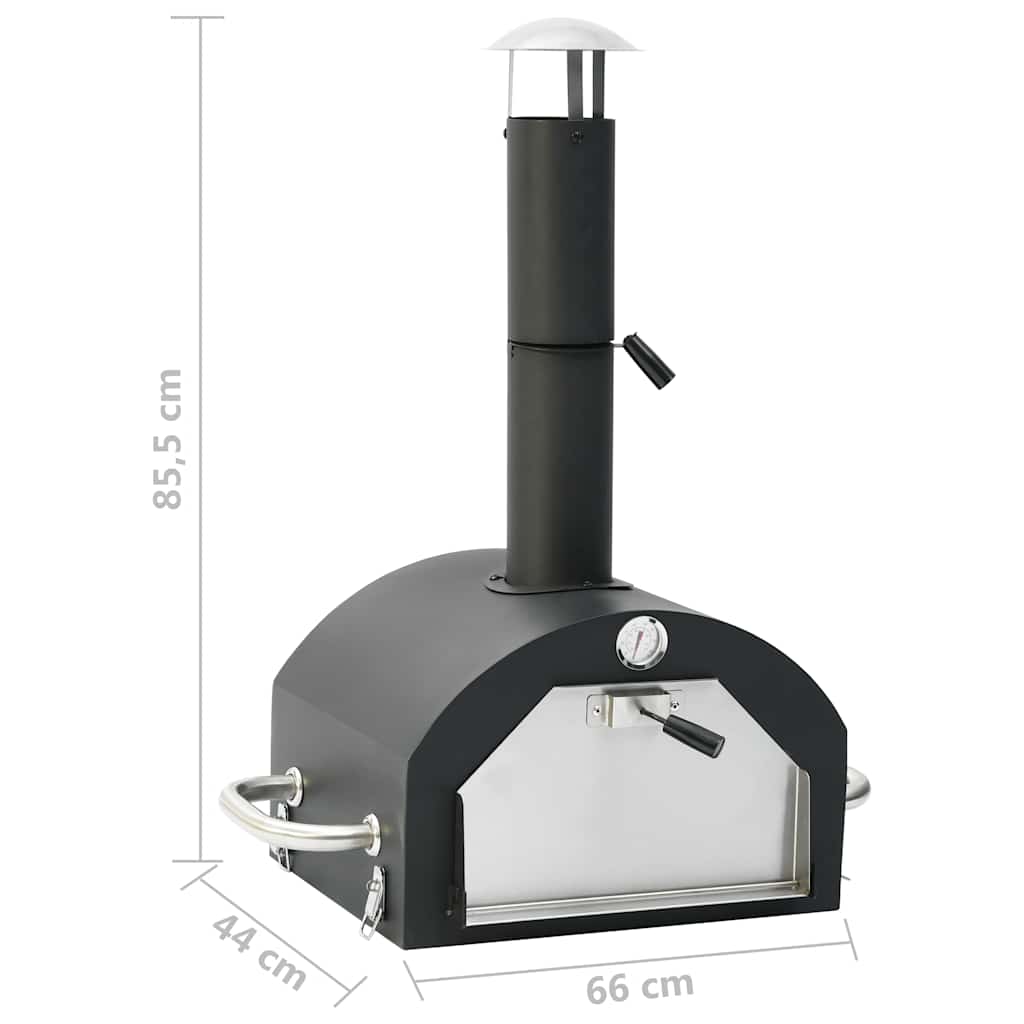 Pizzaoven en barbecue 3-in-1 zwart image 13