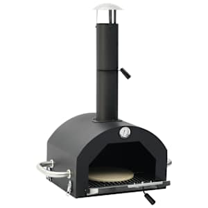Venkovní pec na pizzu a gril 3 v 1 černá - obrázek 8
