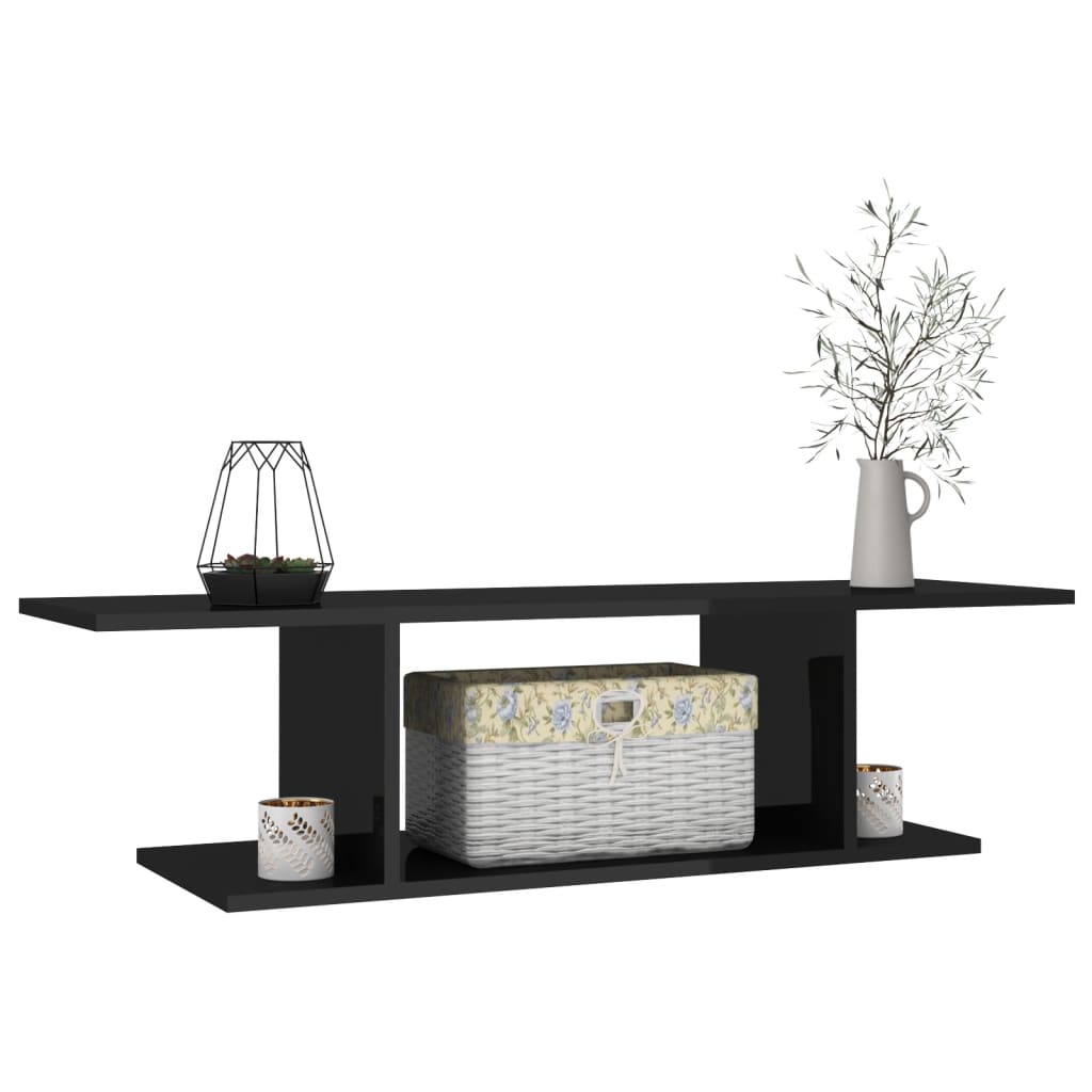 

vidaXL Tv-wandmeubel 103x30x26,5 cm hoogglans zwart