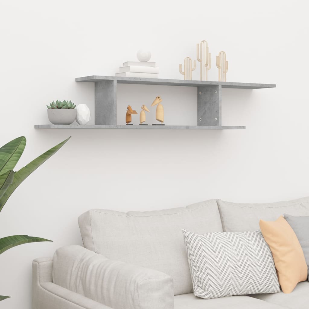 

vidaXL Tv-wandschap 125x18x23 cm spaanplaat betongrijs