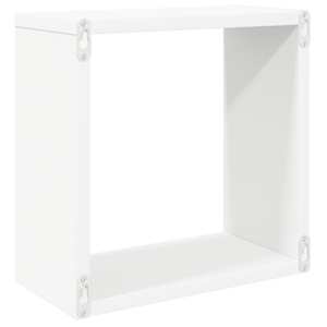Nástěnné police kostky 4 ks bílé 30 x 15 x 30 cm - obrázek 8