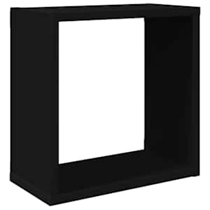 Nástěnné police kostky 4 ks černé 30 x 15 x 30 cm - obrázek 5