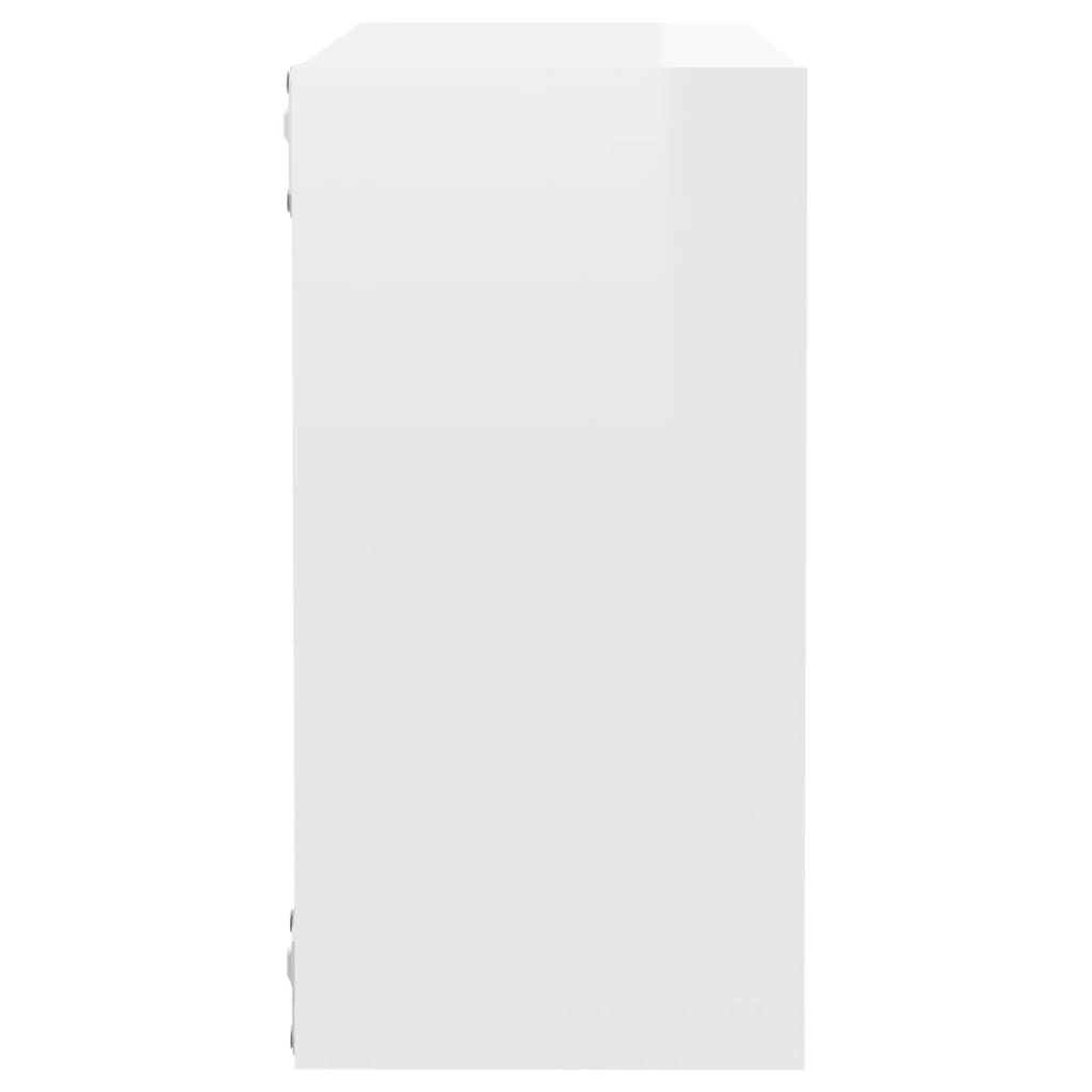 Würfelregale 6 Stk. Hochglanz-Weiß 30x15x30 cm