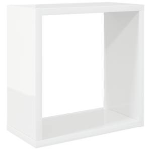 Nástěnné police kostky 6 ks bílé s vysokým leskem 30x15x30 cm - obrázek 5