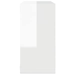 Nástěnné police kostky 6 ks bílé s vysokým leskem 30x15x30 cm - obrázek 7