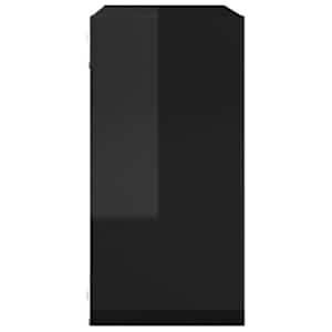 Nástěnné police kostky 6 ks černé s vysokým leskem 30x15x30 cm - obrázek 7