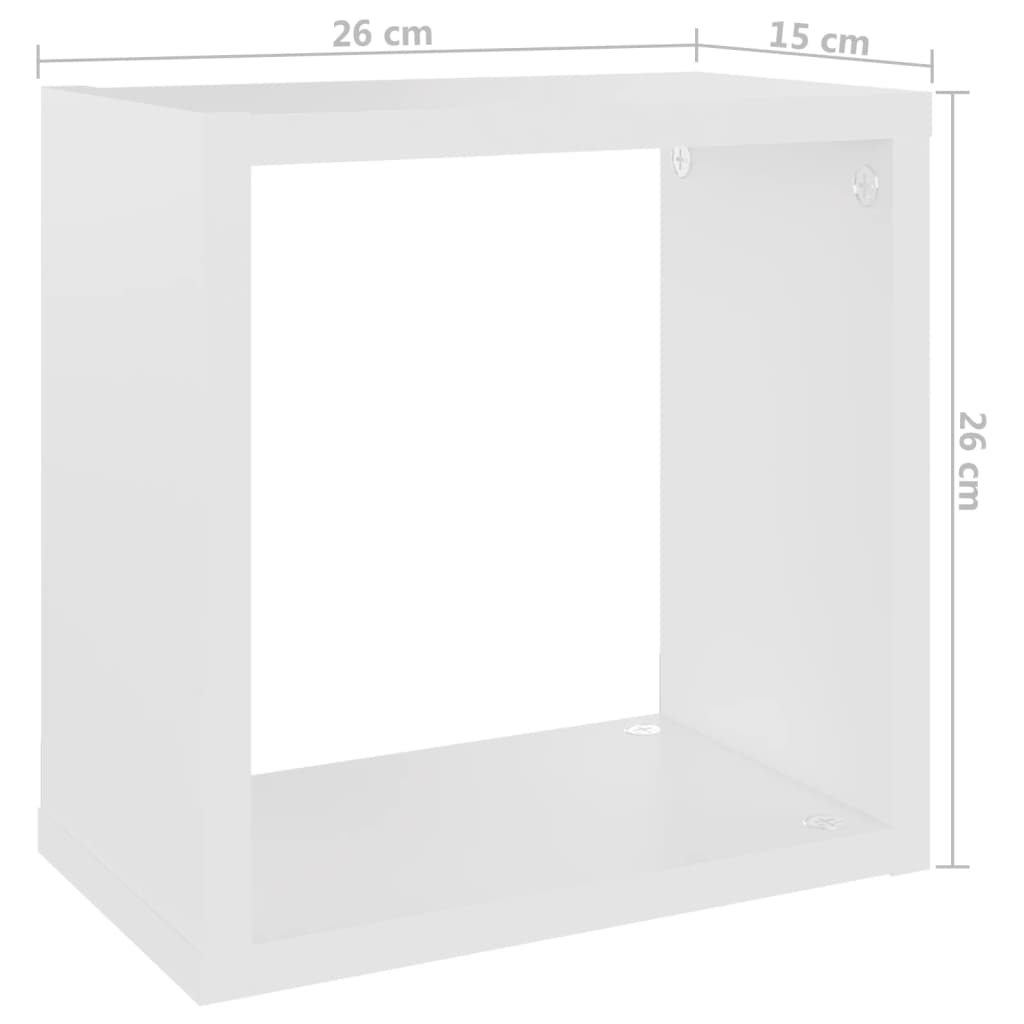 Würfelregale 6 Stk. Weiß 26x15x26 cm