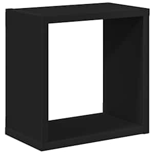 Nástěnné police kostky 4 ks černé 26 x 15 x 26 cm - obrázek 5