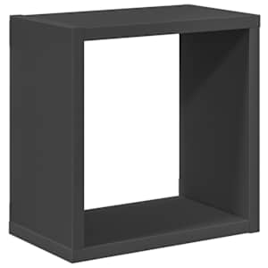Nástěnné police kostky 6 ks šedé 26 x 15 x 26 cm - obrázek 5