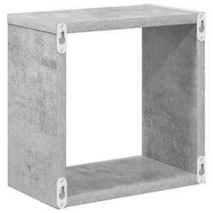Nástěnné krychlové police 4 ks betonově šedé 26 x 15 x 26 cm - obrázek 8