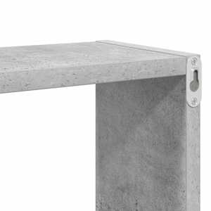 Nástěnné krychlové police 4 ks betonově šedé 26 x 15 x 26 cm - obrázek 9