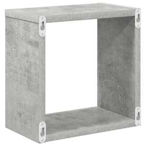 Nástěnné police kostky 6 ks betonově šedé 26 x 15 x 26 cm - obrázek 8