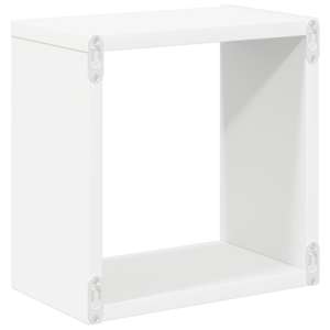 Nástěnné police kostky 6 ks bílé a dub sonoma 26 x 15 x 26 cm - obrázek 12