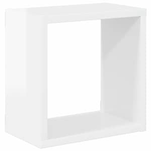 Nástěnné krychlové police 2 ks bílé vysoký lesk 26 x 15 x 26 cm - obrázek 5
