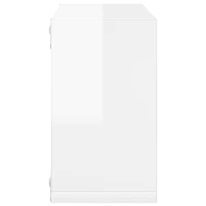Nástěnné krychlové police 2 ks bílé vysoký lesk 26 x 15 x 26 cm - obrázek 7