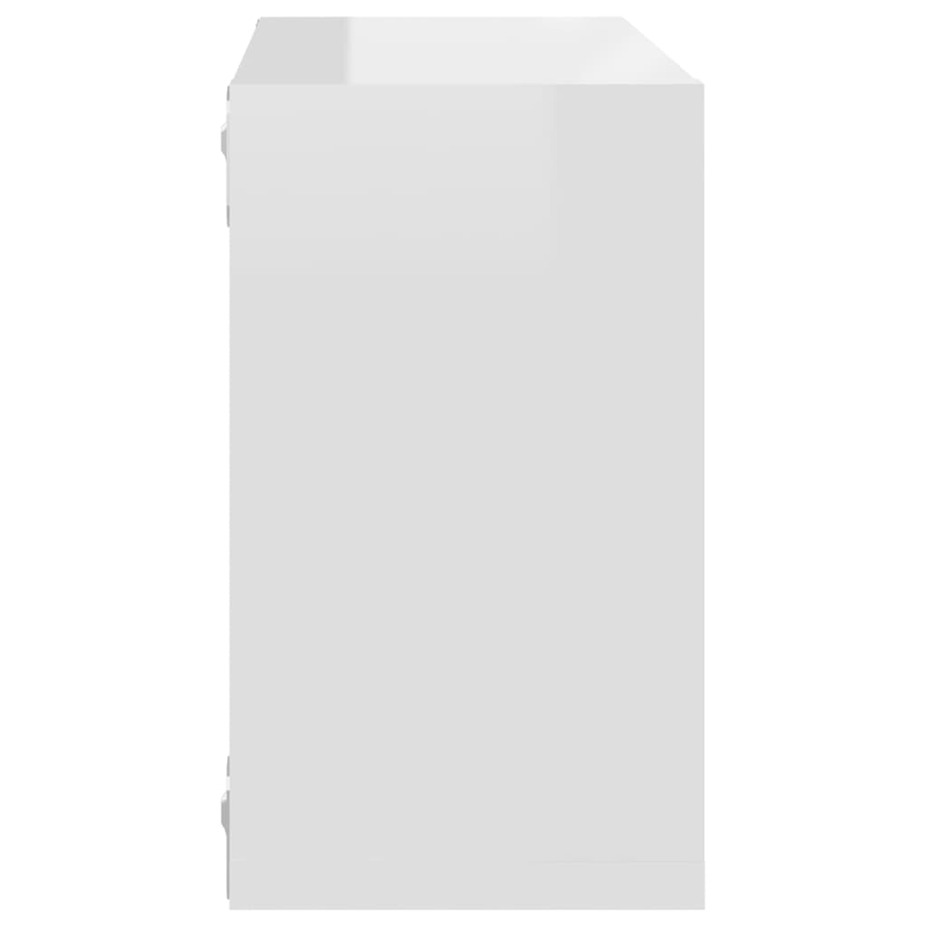 Würfelregale 4 Stk. Hochglanz-Weiß 26x15x26 cm