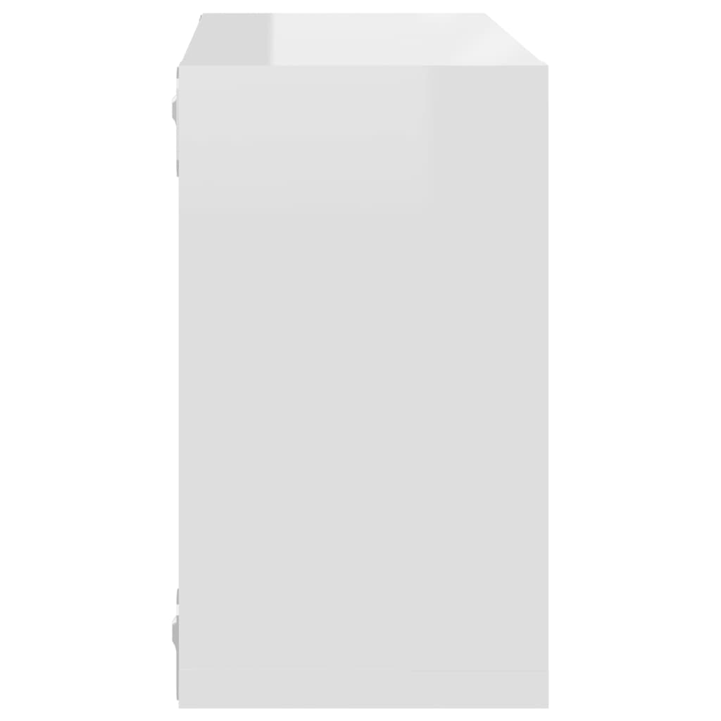 Würfelregale 6 Stk. Hochglanz-Weiß 26x15x26 cm