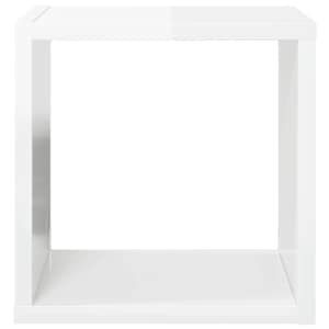 Nástěnné police kostky 6 ks bílé s vysokým leskem 26x15x26 cm - obrázek 6