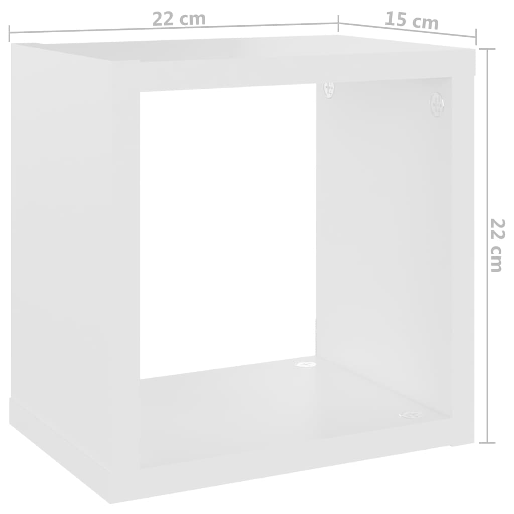 Würfelregale 4 Stk. Weiß 22x15x22 cm