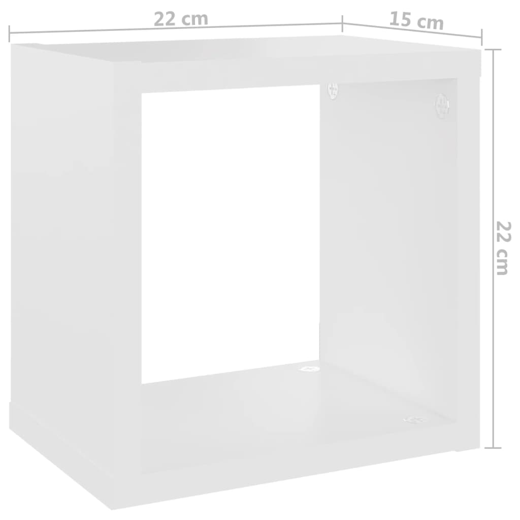 Würfelregale 6 Stk. Weiß 22x15x22 cm