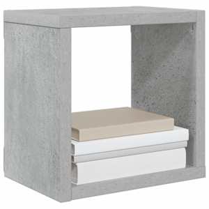 Nástěnné krychlové police 4 ks betonově šedé 22 x 15 x 22 cm - obrázek 4